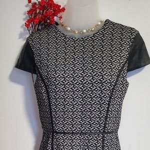 Leather Trimed Dress